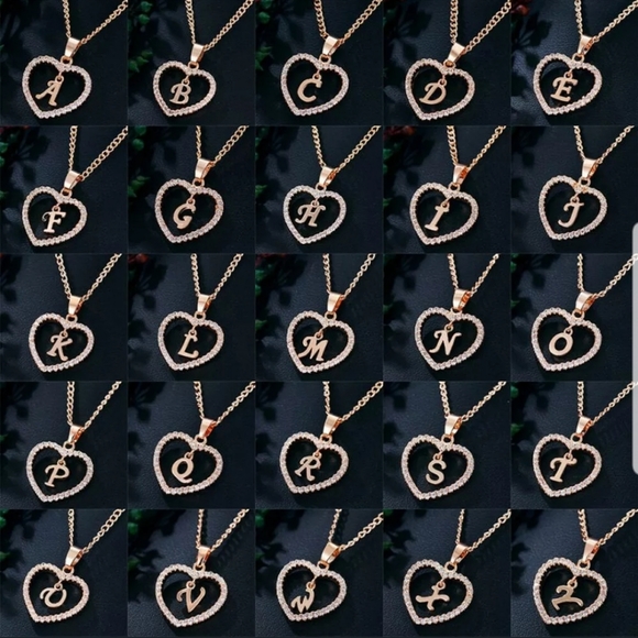 Fashion Gold Tone Alphabet Letter B Love Heart - Picture 5 of 6